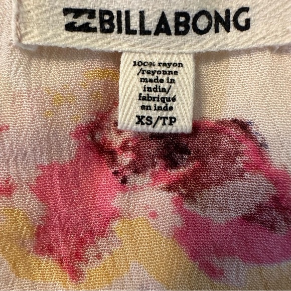 Billabong Floral Long Sleeve Dress size XS (b4 - Picture 6 of 11